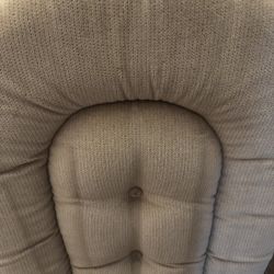 Wooden Rocking Chair with Beige Cushion