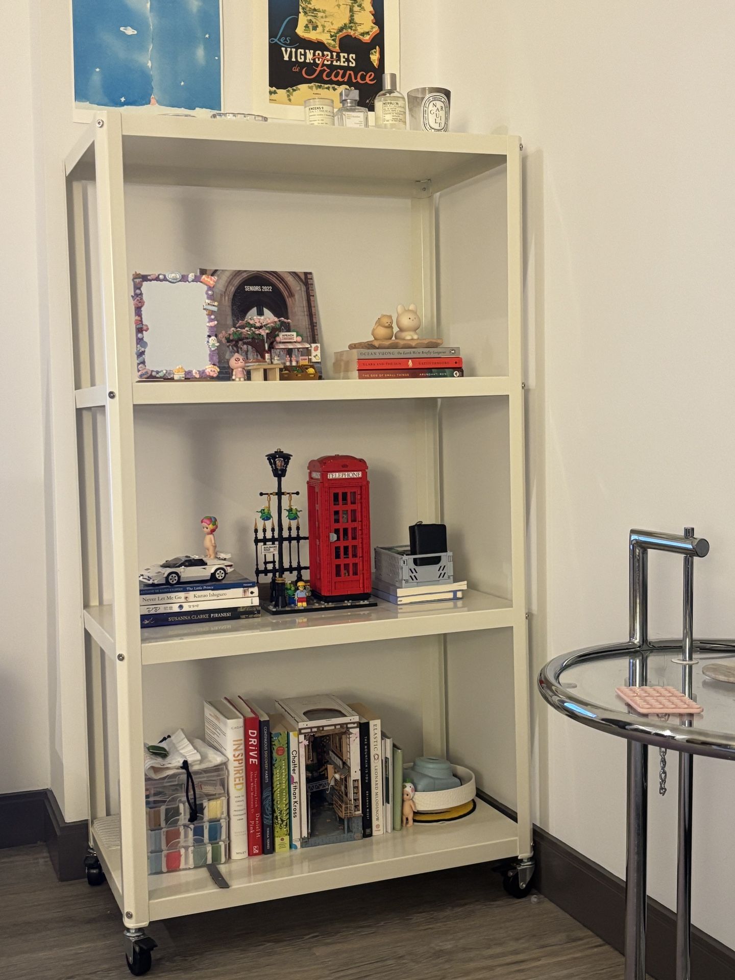 4 Tier White Storage Shelf