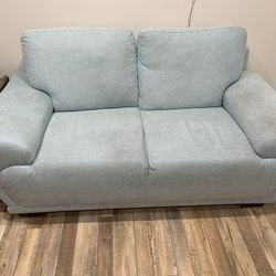 Modern Light Blue Loveseat