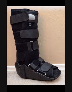 Walking boot, size large, tall, black. Air cam walker foot brace