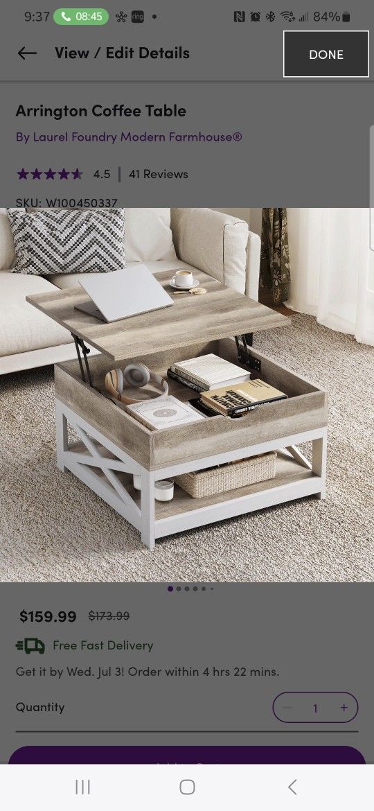 Coffee Table W/ Storage