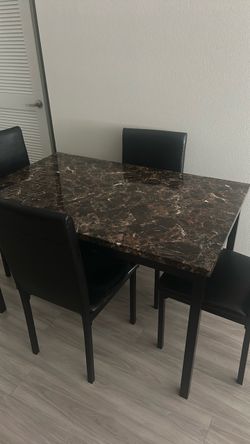 Top Dining Table with Chrome Legs