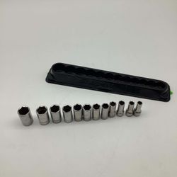 Snap On 12pc 3/8" Drive 6-PT Metric Flank Deep Socket Set (8-19 mm) 212SFSMY