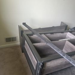 Bed Frame and Vanity-with Dresser
