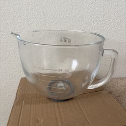 Glass Mixing Bowl 5 QT for KitchenAid 4.5 and 5 Quart Tilt-Head Stand Mixers, Fits Artisan KSM150, RRK150, KSM100, K45SS, KSM90, KSM95, K45, KSM110, 5