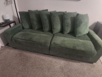 Green Corduroy Sofa sage green