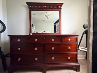 Elegant 7-Drawer Dresser with Matching Mirror – $350 OBO