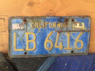 Old California license plate