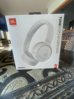 JBL Tune 510BT Wireless Bluetooth On-Ear Headband Headphones White Double