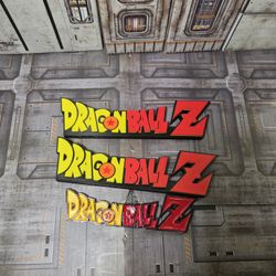 Lot of three 3D printed Dragonball Z logos