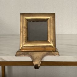 Vintage Brass Photo Frame with Hook