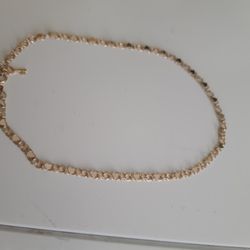 14K REAL GOLD HEARTS ANCKLET, NEVER USED, Price Firm