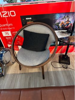 Unique Mid-Century Round Accent Chair