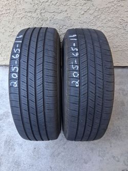 (2) 205/65/16  MICHELIN  X- TOUR  A/S  T+H LIFE: 80%