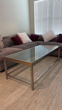Glass coffee table