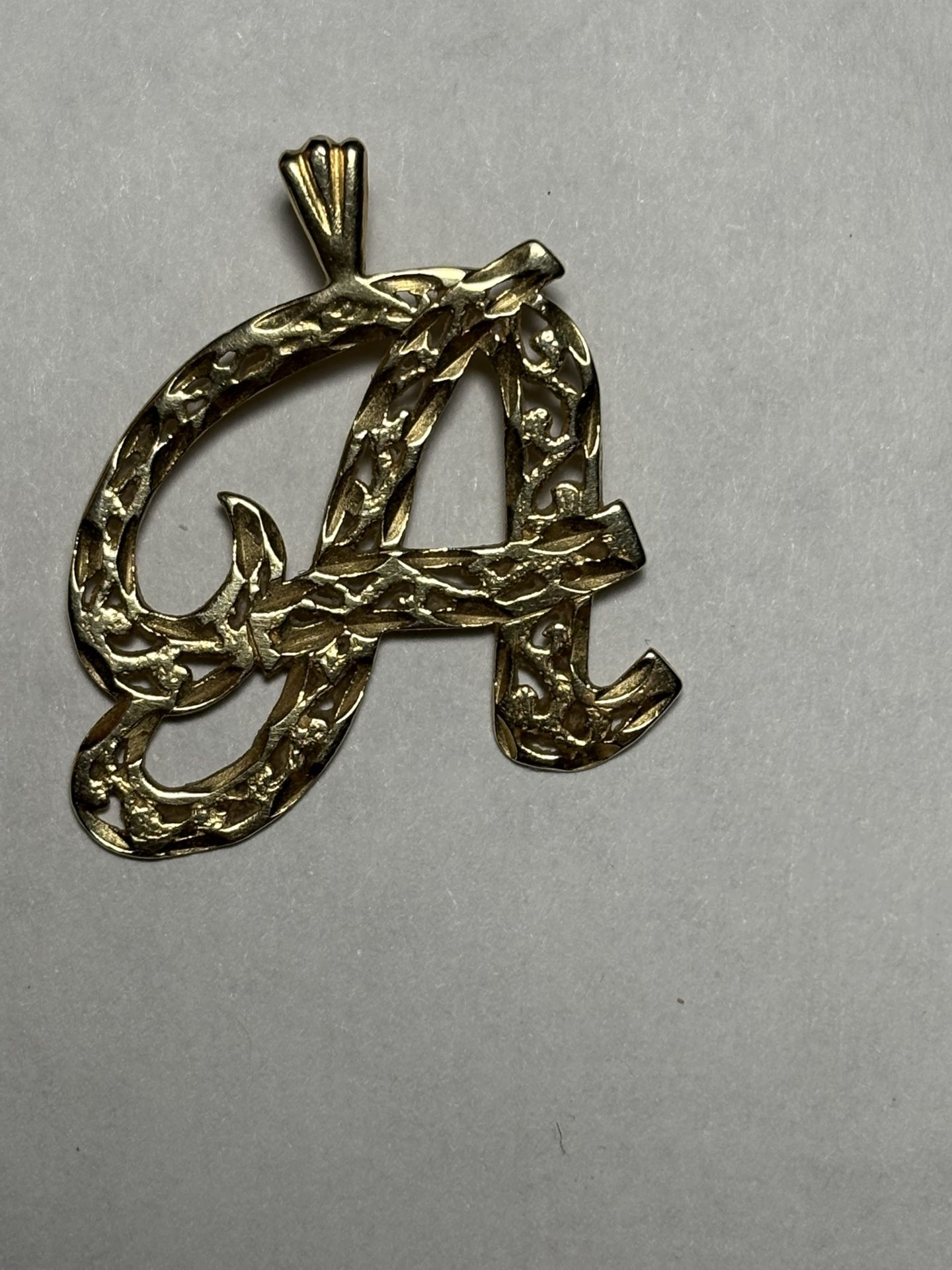 Real Gold Charm With Letter “A”