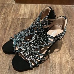 Black Rhinestone Heels 