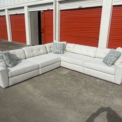 *FREE DELIVERY* White Modular Sectional Sofa - Jonathan Louis