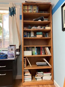 Large wooden bookshelf
