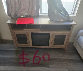 Electric Fireplace TV Stand / Entertainment Center – $60