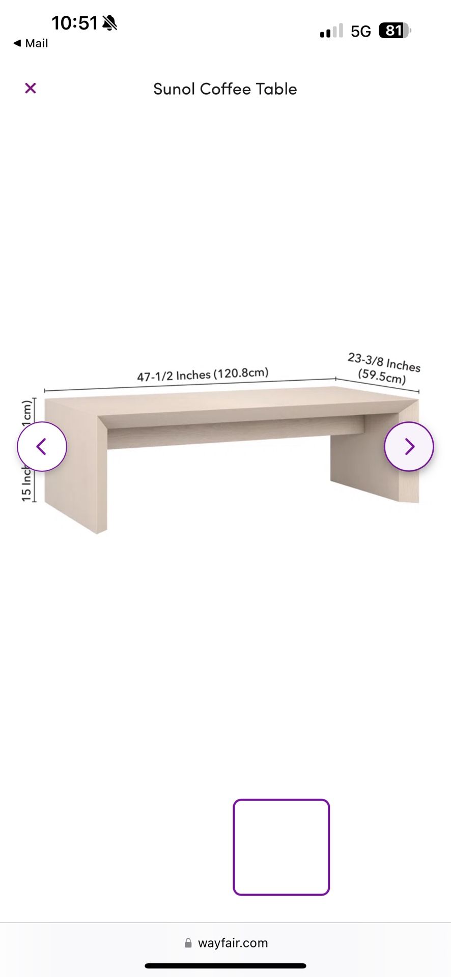Unboxed Coffee Table Brand New