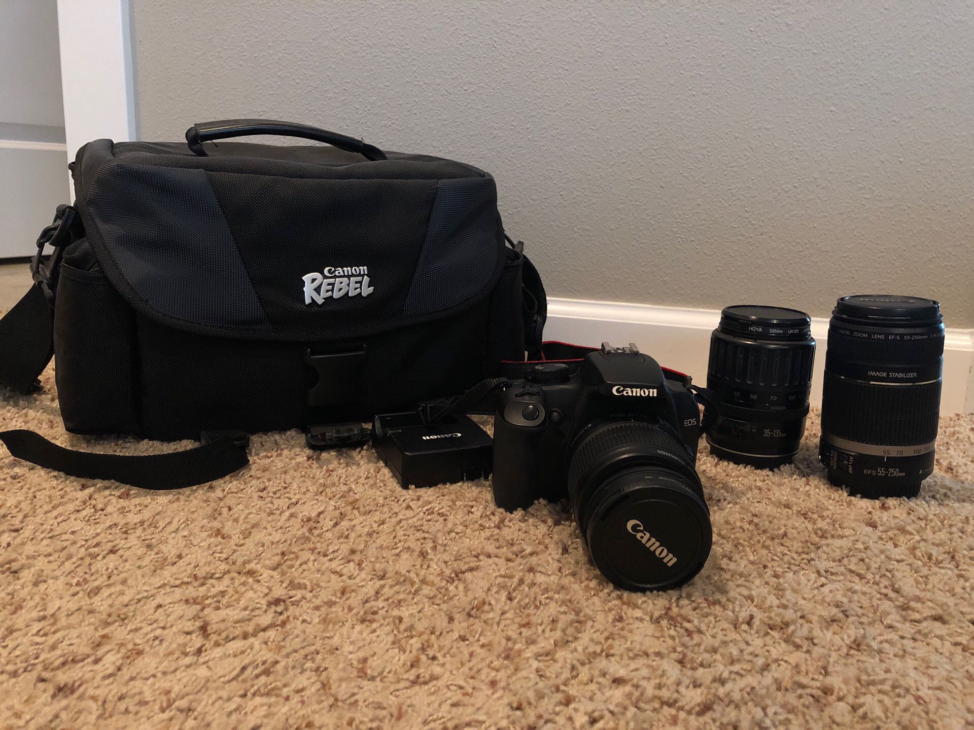 Canon Rebel EOS with extra lenses