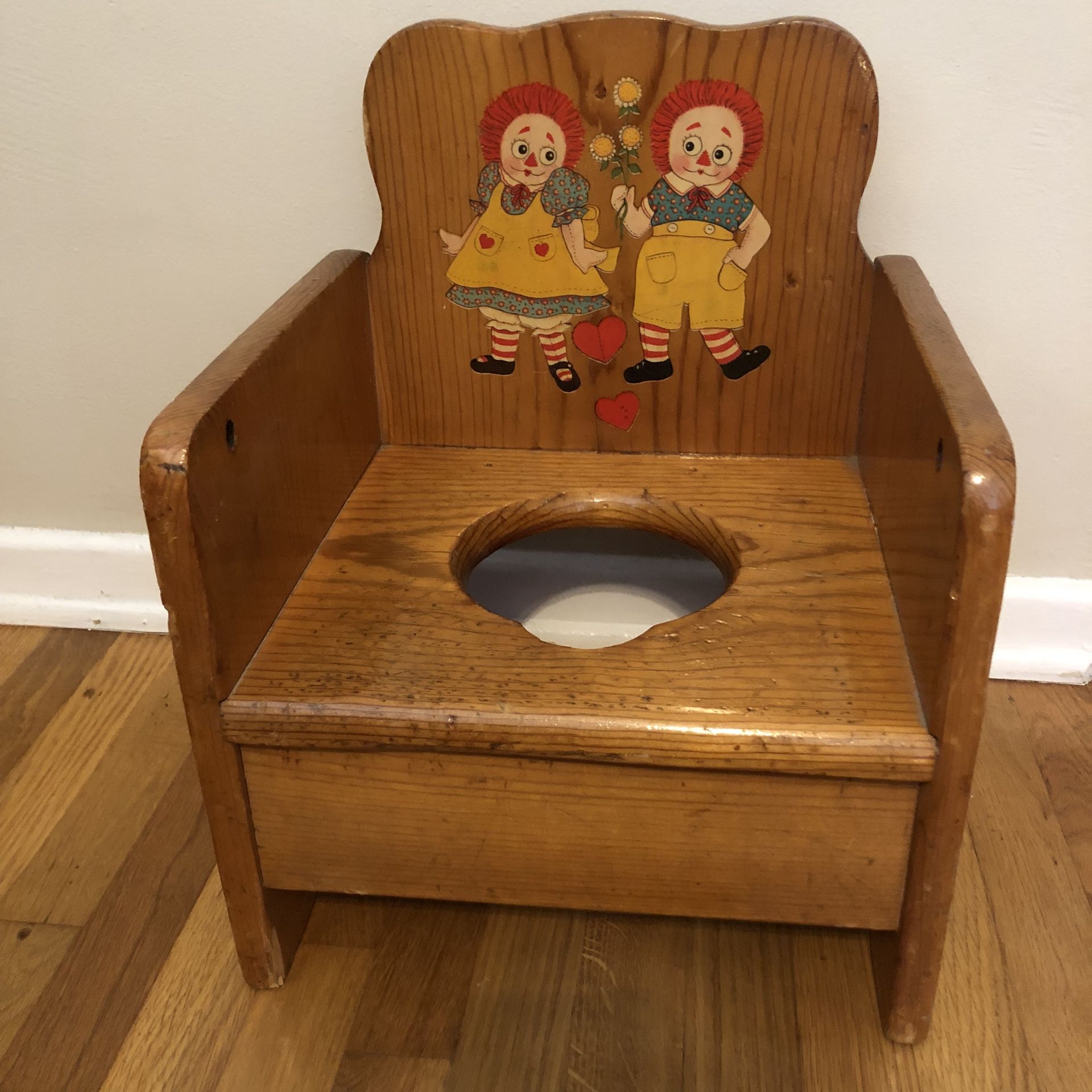 Vintage Wooden Potty Chair — Seat Toddler — 1950’s