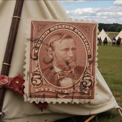 1894 Scott #255 Ulysses S. Grant Brown 5-Cent Unwatermarked Stamp Post Marked Canceled. Scott # 255 The stamp in the image is a 5-cent United States p