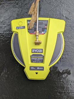 RYOBI 15 in. 3400 PSI Gas Pressure Washer Surface Cleaner with Caster Wheels