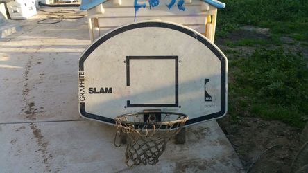 Back board and rim and net