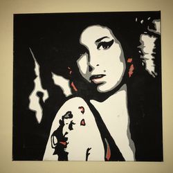 Vintage Amy Winehouse custom painting 2012