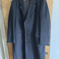 Cashmere Gray Top Coat - 48L - Made in England