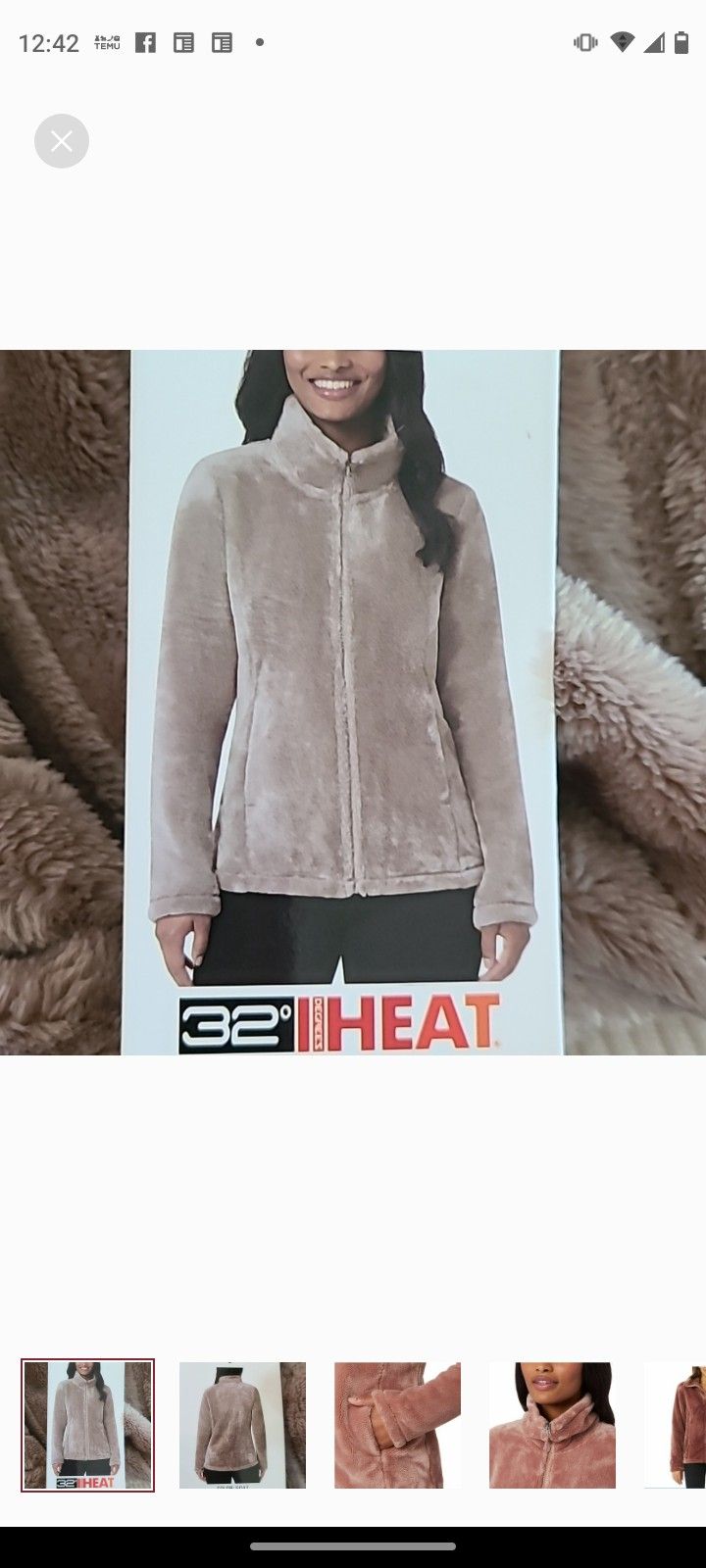 32 Degrees Ladies Plush Jacket