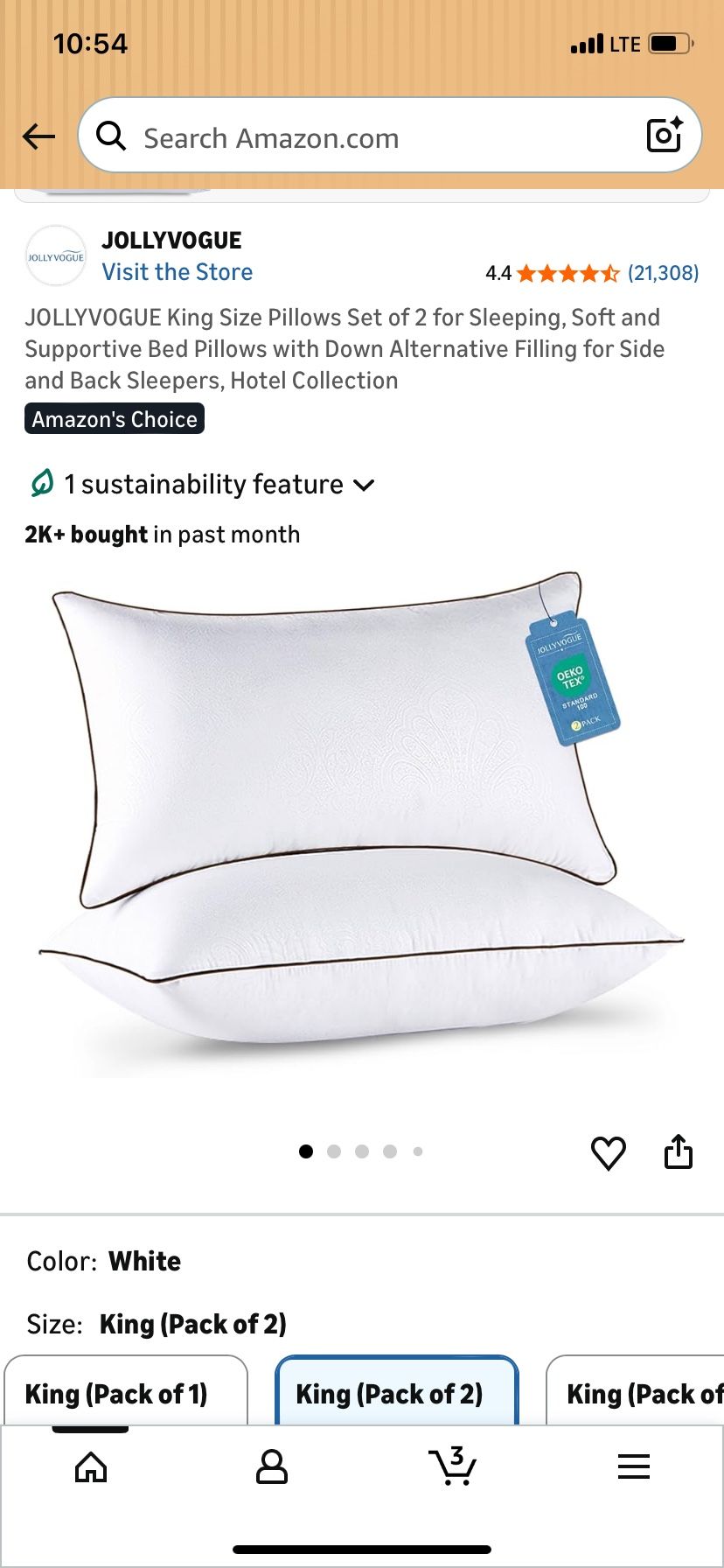 Set Of 2 Pillow New Soft And Supportive $28
