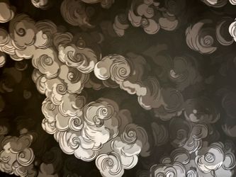 Black Cloud Pattern Decorative Wallpaper mouse pad