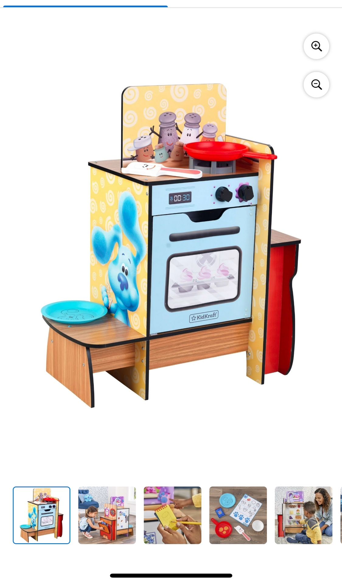 KidKraft Blue's Clues & You! Cooking-Up-Clues Wooden Play Kitchen & Handy Dandy Notebook