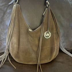 Michael Kors Brown Suede Fringe Purse