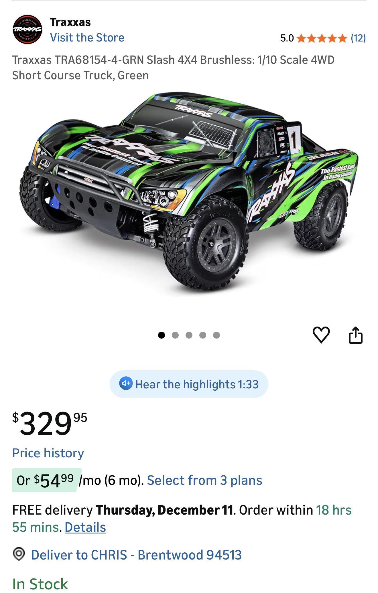 TRAXXIS SLASH 4X4