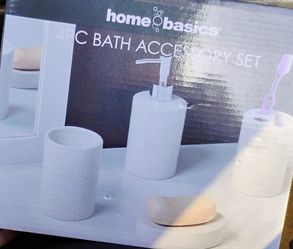 New 4PC BATH ACCESSORY SET