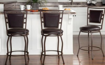 Linon Copper Grove Nantucket Adjustable Bar Stools (Set of 3)