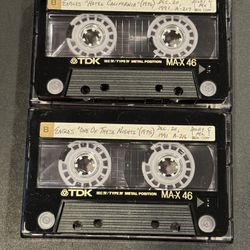 Rare 2 pcs TDK MA-X 46 Metal Position Type IV. Used. Cassette Tape Metal Alloy.   Tabs intact! Look very clean.   The music on the cassette may not ma
