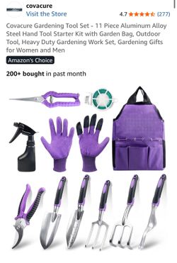 Covacure Purple 11 piece Gardening Set