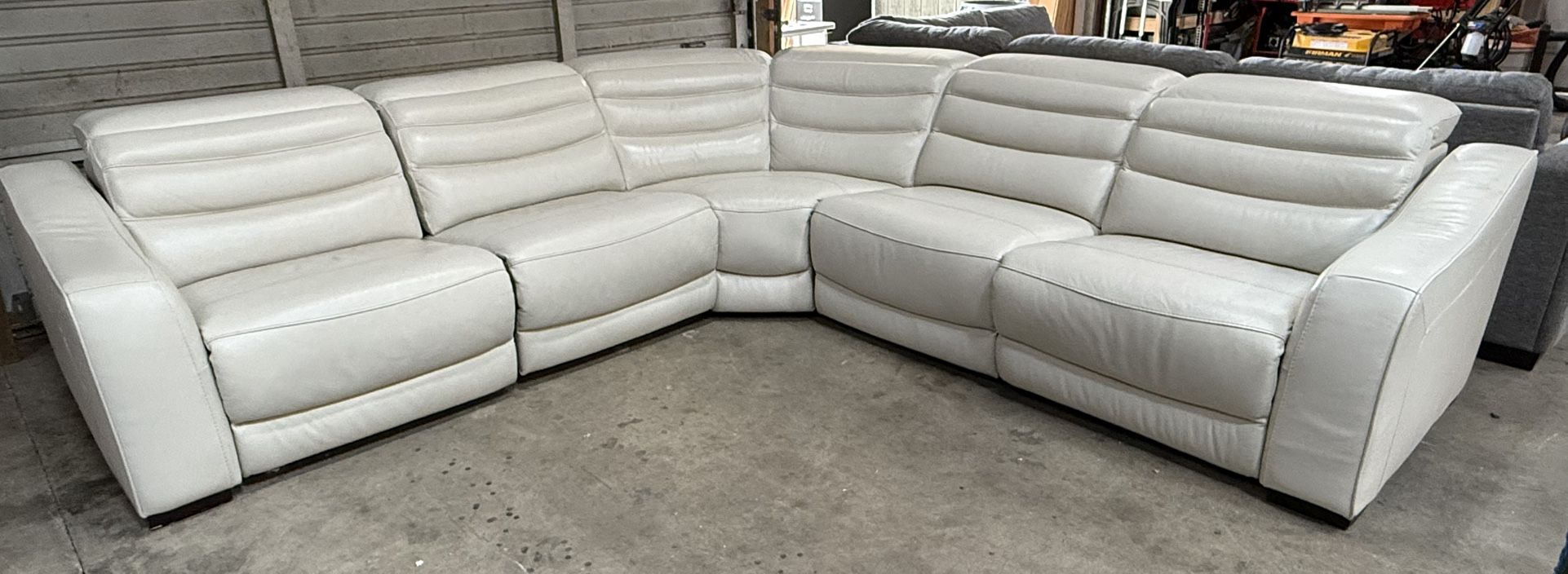 Leather Power Sectional
