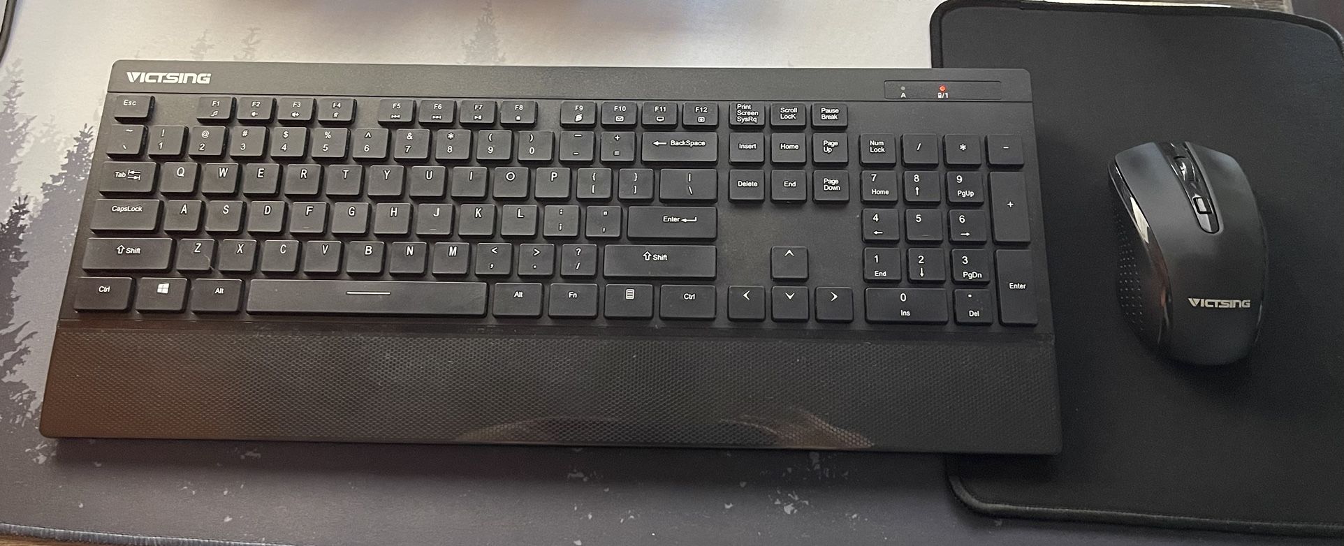 Black Wireless Keyboard And Mouse Bluetooth And USB