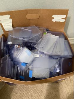 HUGE BOX FULL OF MAGS, TOPLOADERS, CARD SAVERS