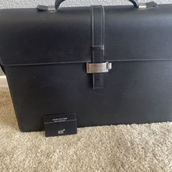 Montblanc Black Leather Business Bag