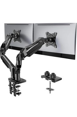 HUANUO HNDS6 Dual Monitor Desk Mount, Full Motion Gas Spring Arm, 13-32” Screens — New