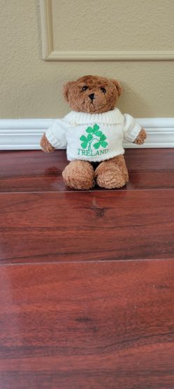 St. Patrick Bear with Ireland 3  Clovers ☘️ (embroidered) Sweater