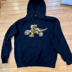 Mitchell & Ness Lakers x Raptors Mashup Hoodie Unisex Retro Dino Logo, L 