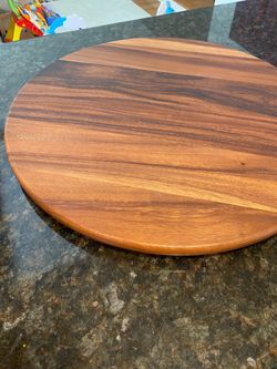 Crate and Barrel Wooden Lazy Susan